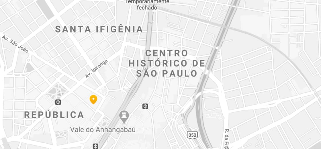 Mapa marcando o endereço na Rua Ali Perto, 25 - São Paulo- SP